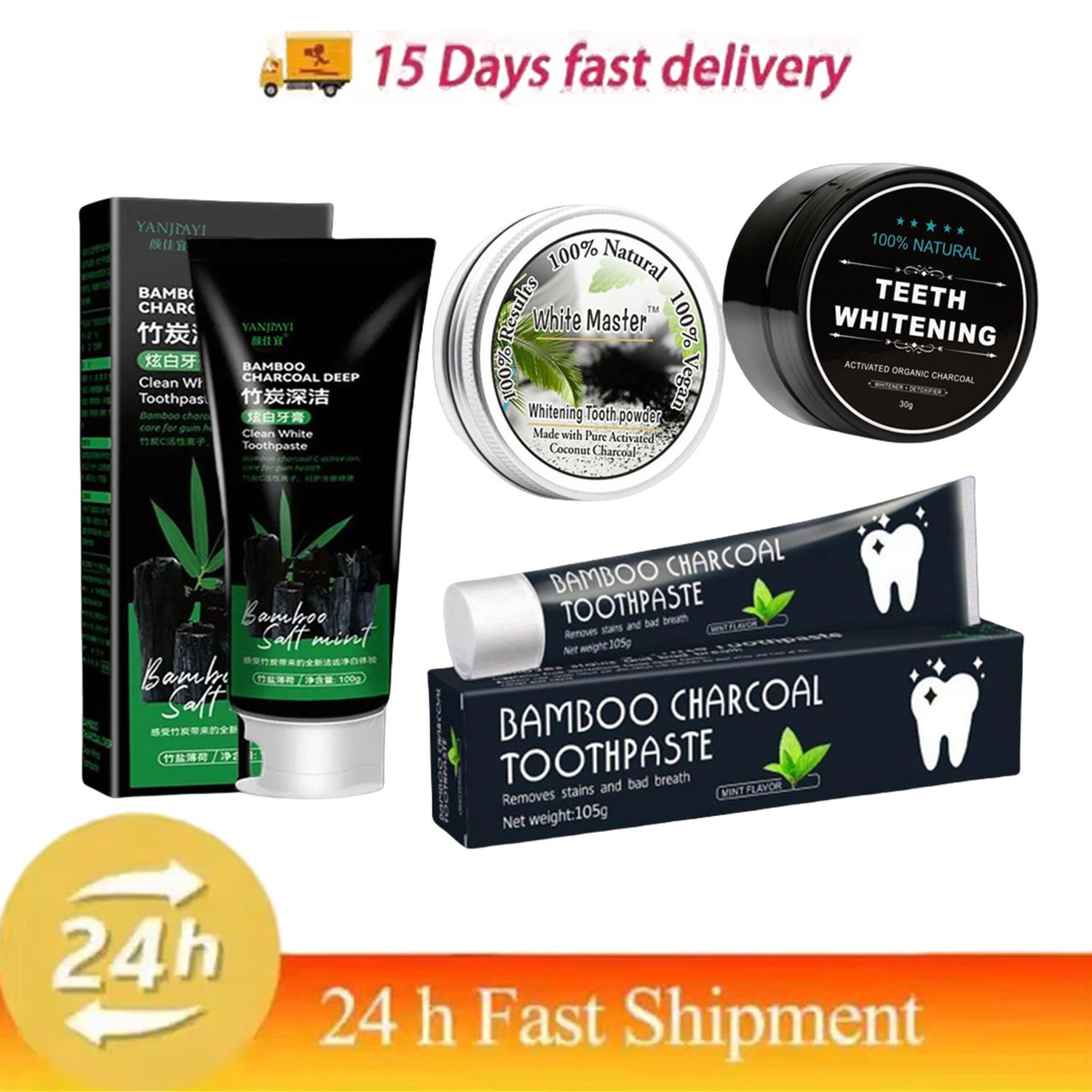Teeth Whitening Co - Bamboo Charcoal Toothpaste Whitening Teeth Activated