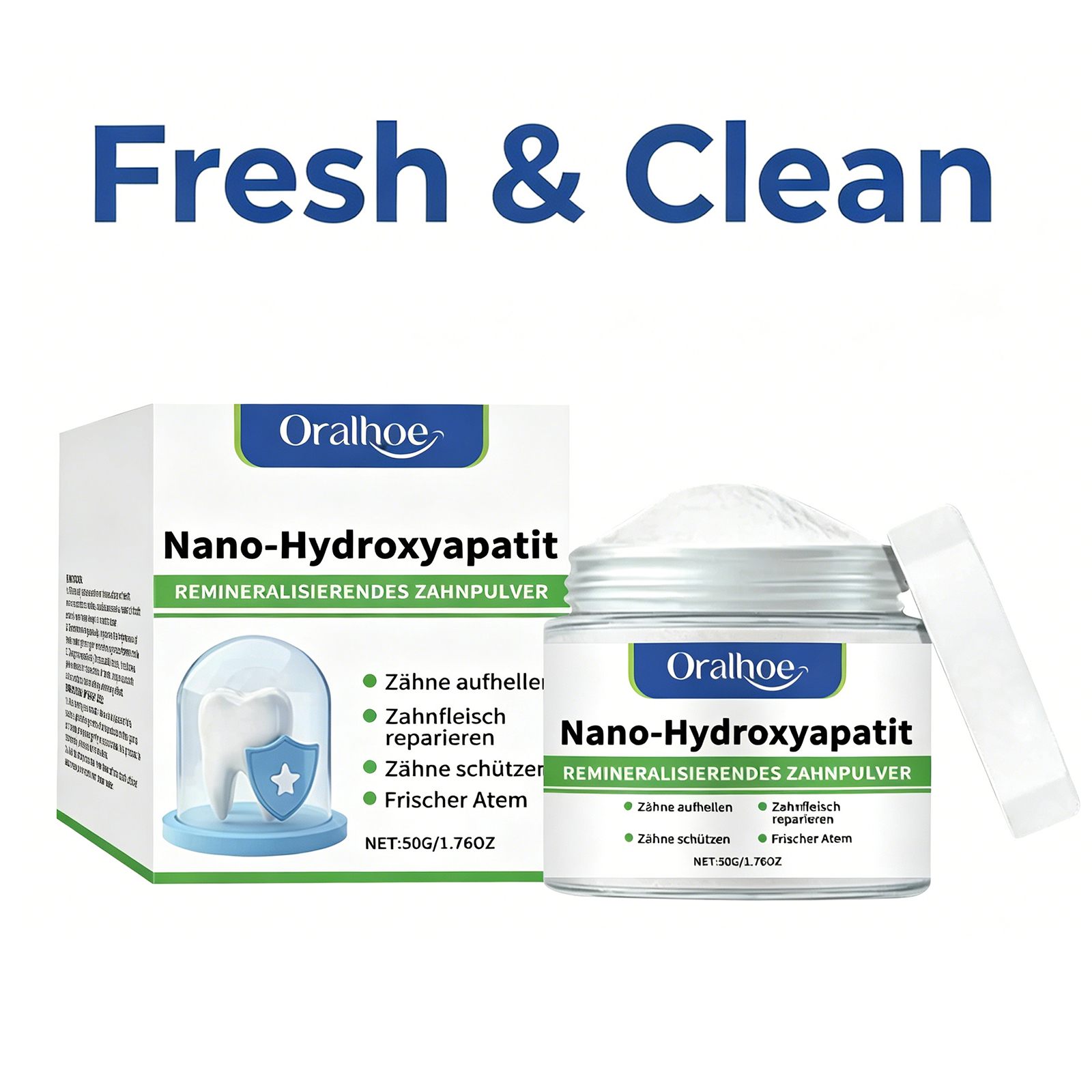 Teeth Whitening Co - 50g Nano-Hydroxyapatite Tooth Powder Brightening Dental