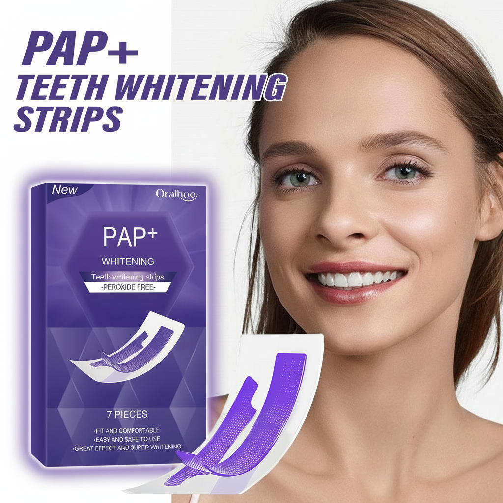 Teeth Whitening (Bleaching) - Purple Teeth Whitening Strips Bleaching Stains