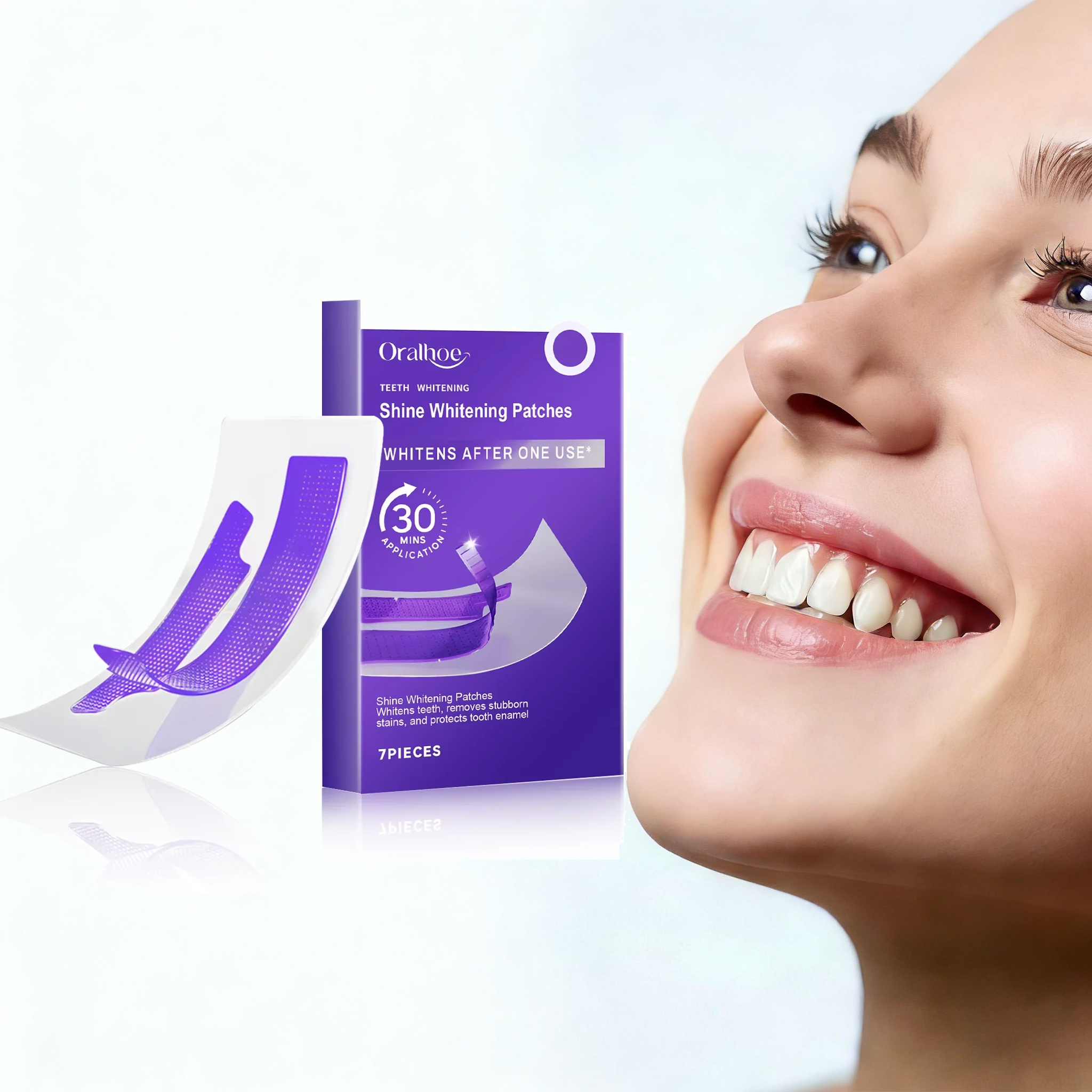 Teeth Whitening (Bleaching) - Purple Teeth Whitening Strips Brighten Tooth