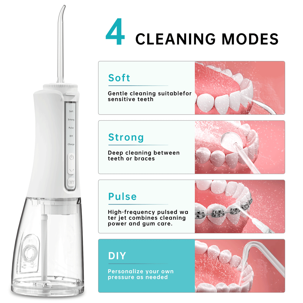 Portable Oral Irrigator 4 Mode - Dental Floss Picks บทวิจารณ์และราคา