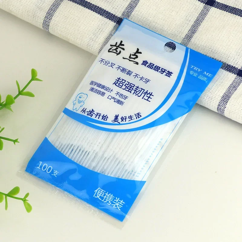 100PCS Double-headed Dental Br - Dental Floss Picks บทวิจารณ์และราคา