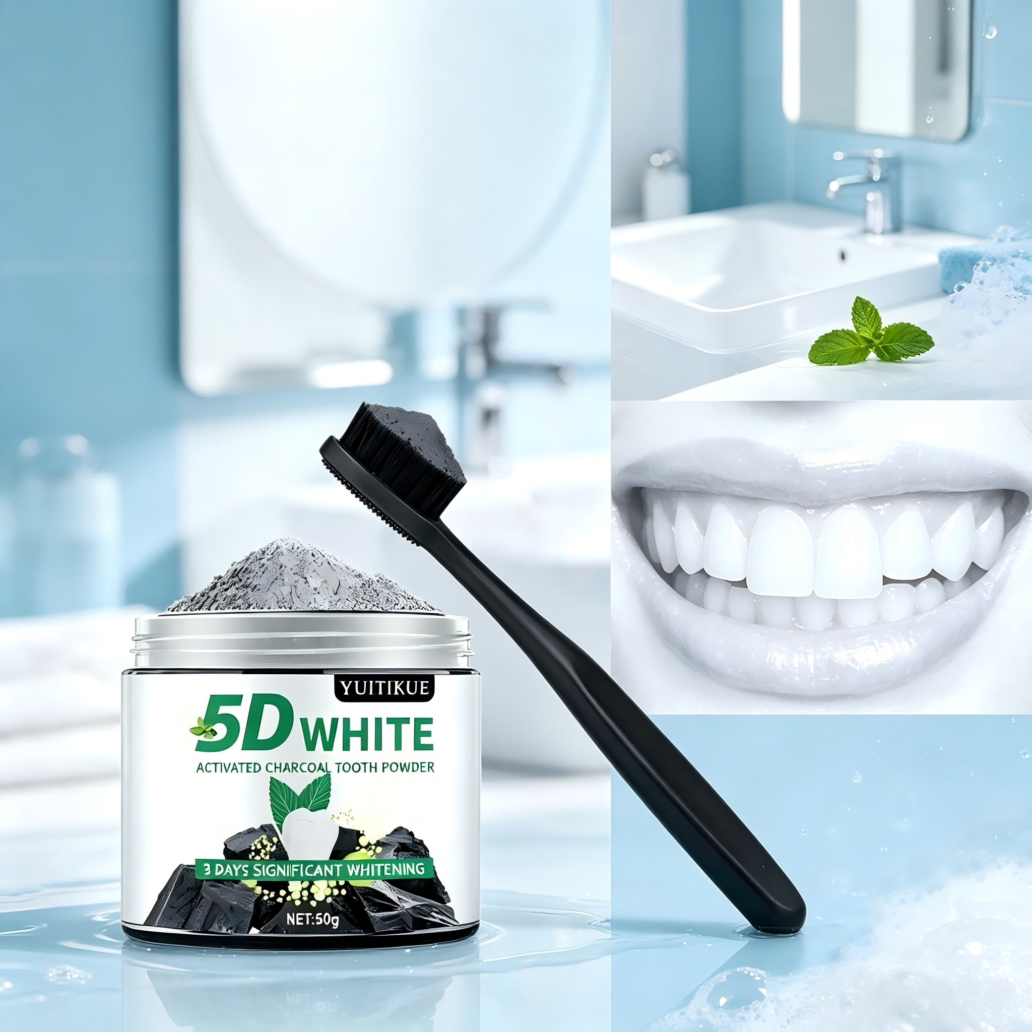 YUlTlKUE 5D White Activated ch - Whitening Powder Activated บทวิจารณ์และราคา