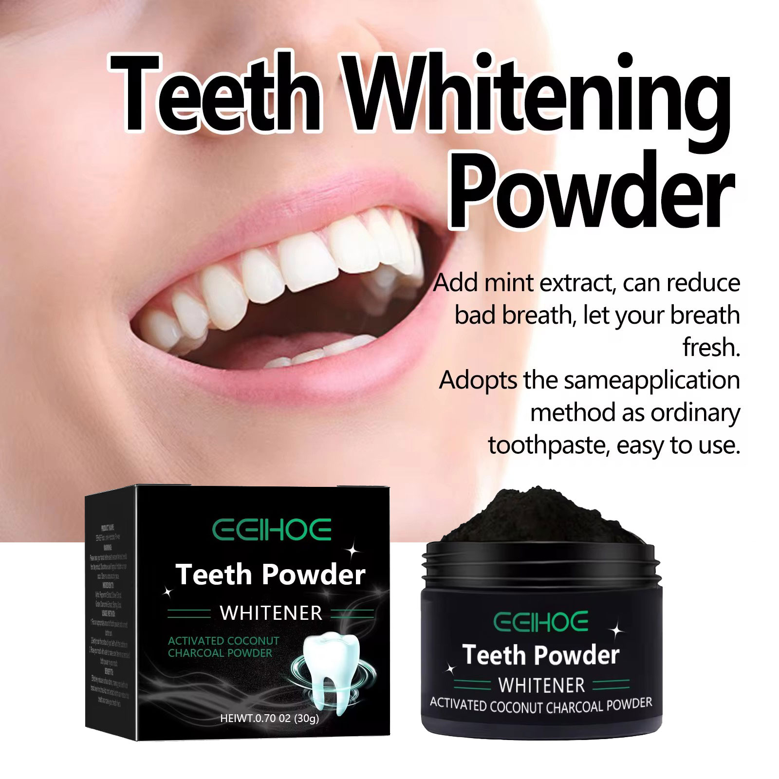 EELHOE Charcoal Powder for Tee - Whitening Powder Activated บทวิจารณ์และราคา