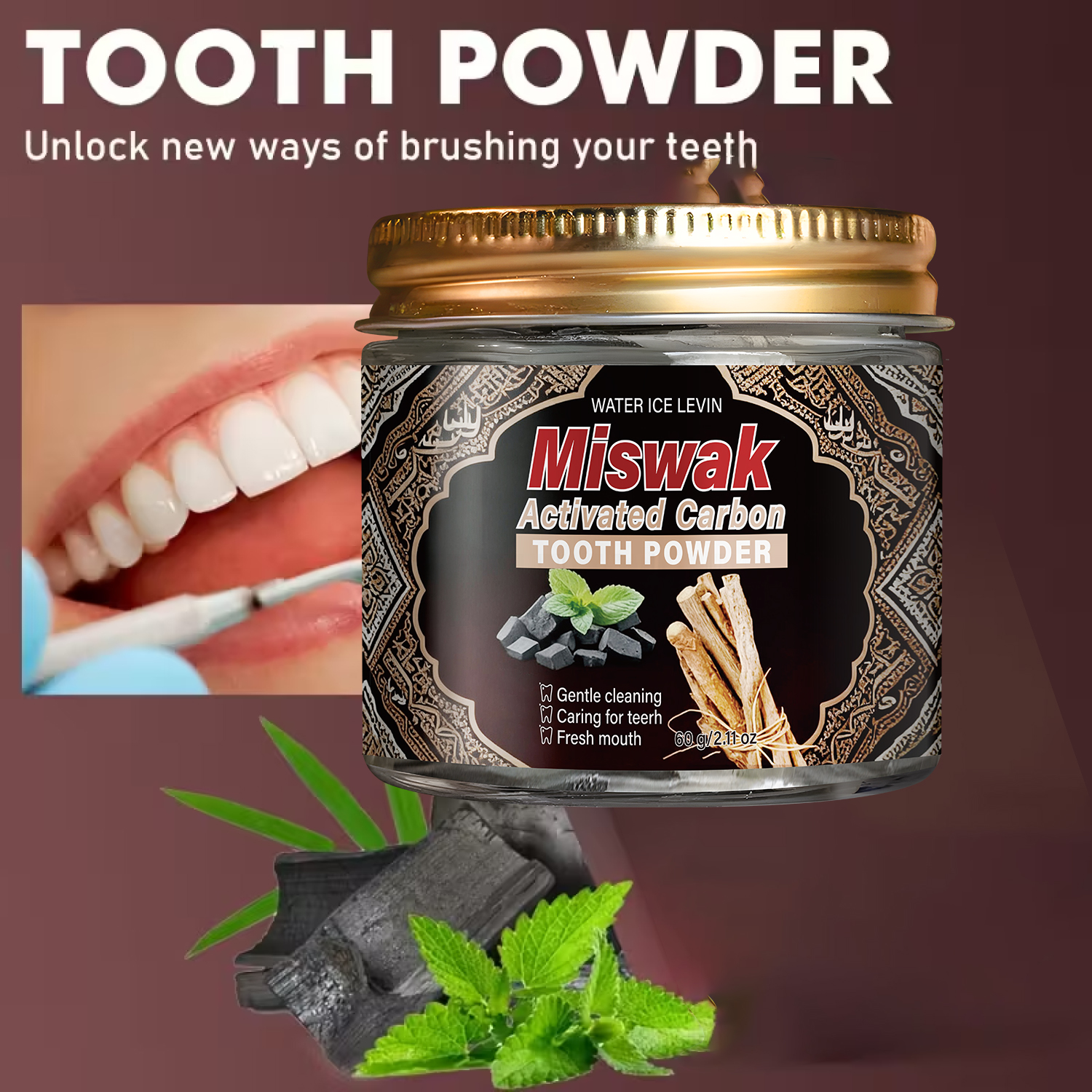 Activated Charcoal & Miswak To - Whitening Powder Activated บทวิจารณ์และราคา