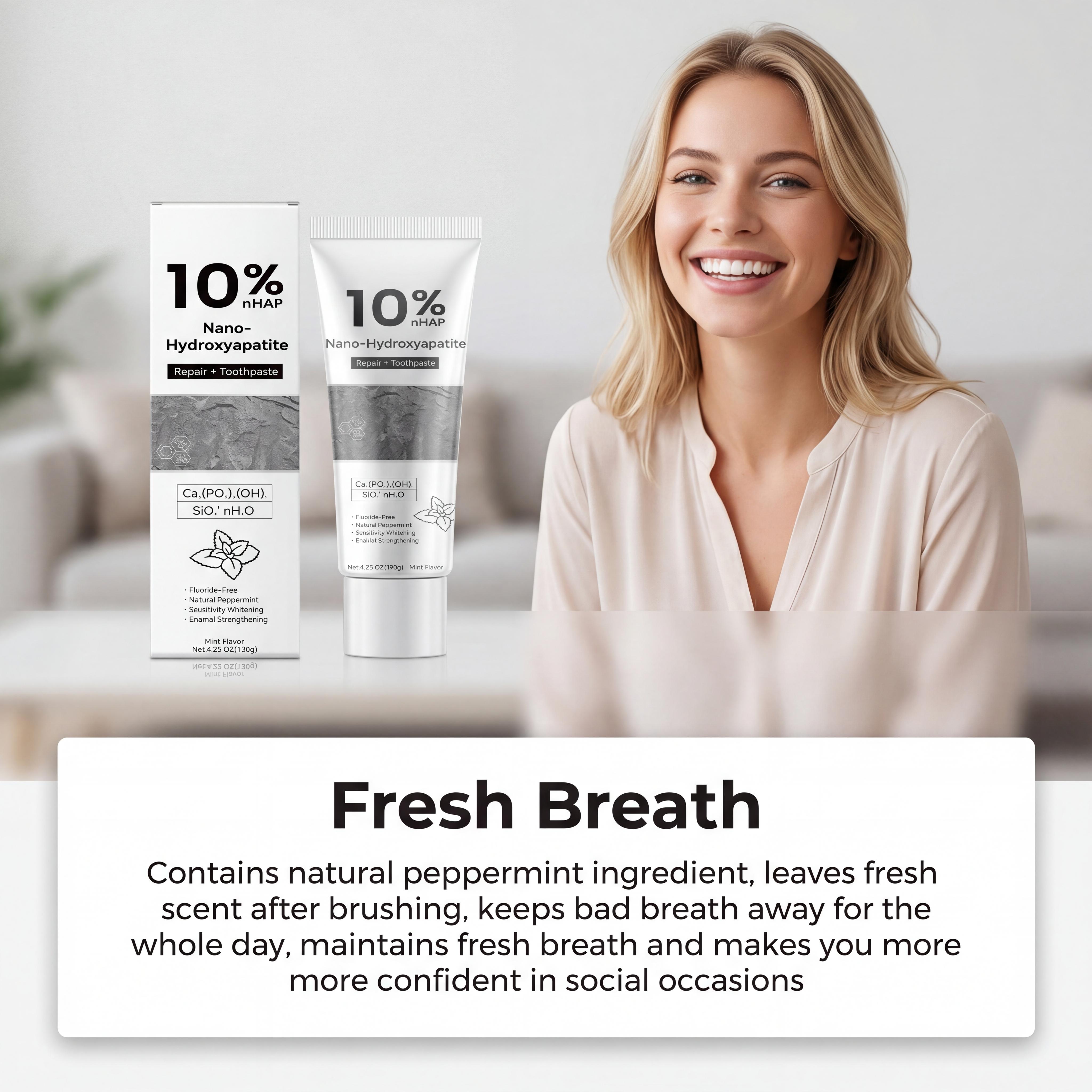 Nano-Hydroxyapatite Toothpaste - Teeth Whitening That Works บทวิจารณ์และราคา