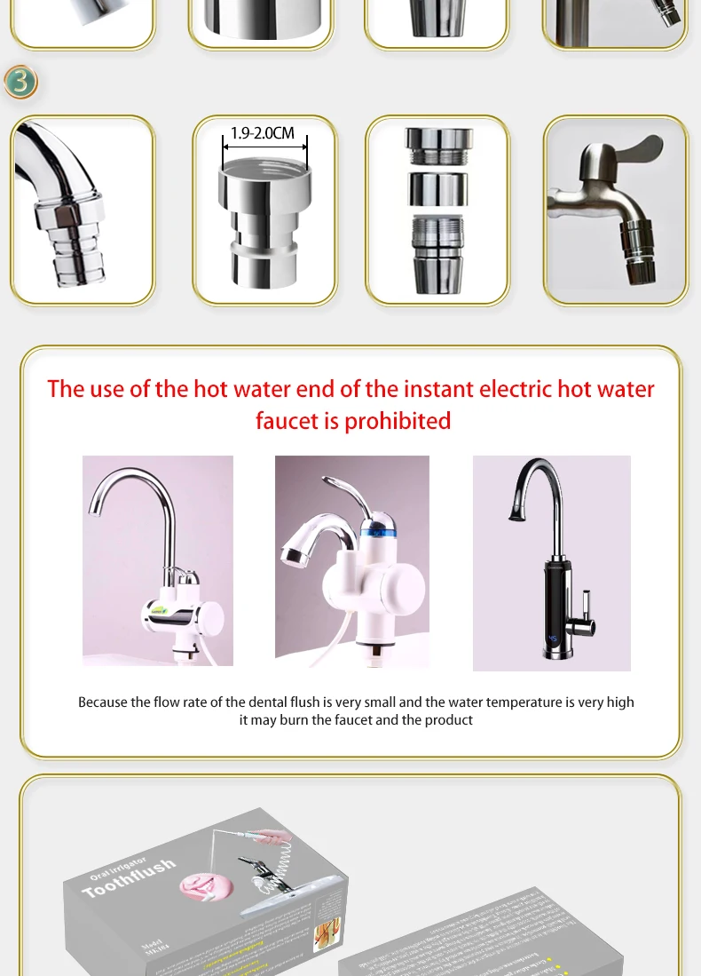 Water Dental Flosser Faucet Or - Dental Floss Picks บทวิจารณ์และราคา