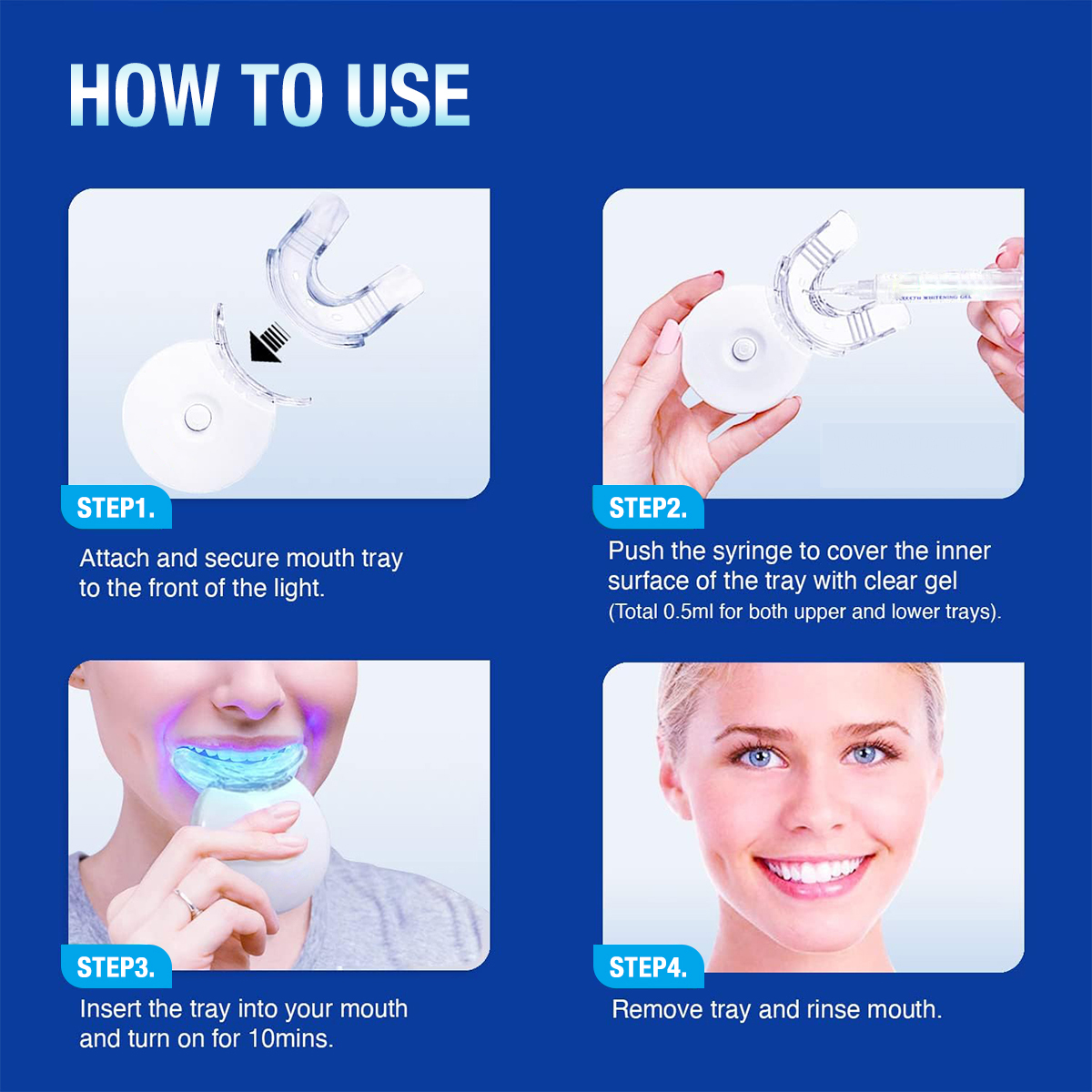 Teeth Whitening Kit - 5X LED L - Teeth Whitening Kit At Home บทวิจารณ์และราคา
