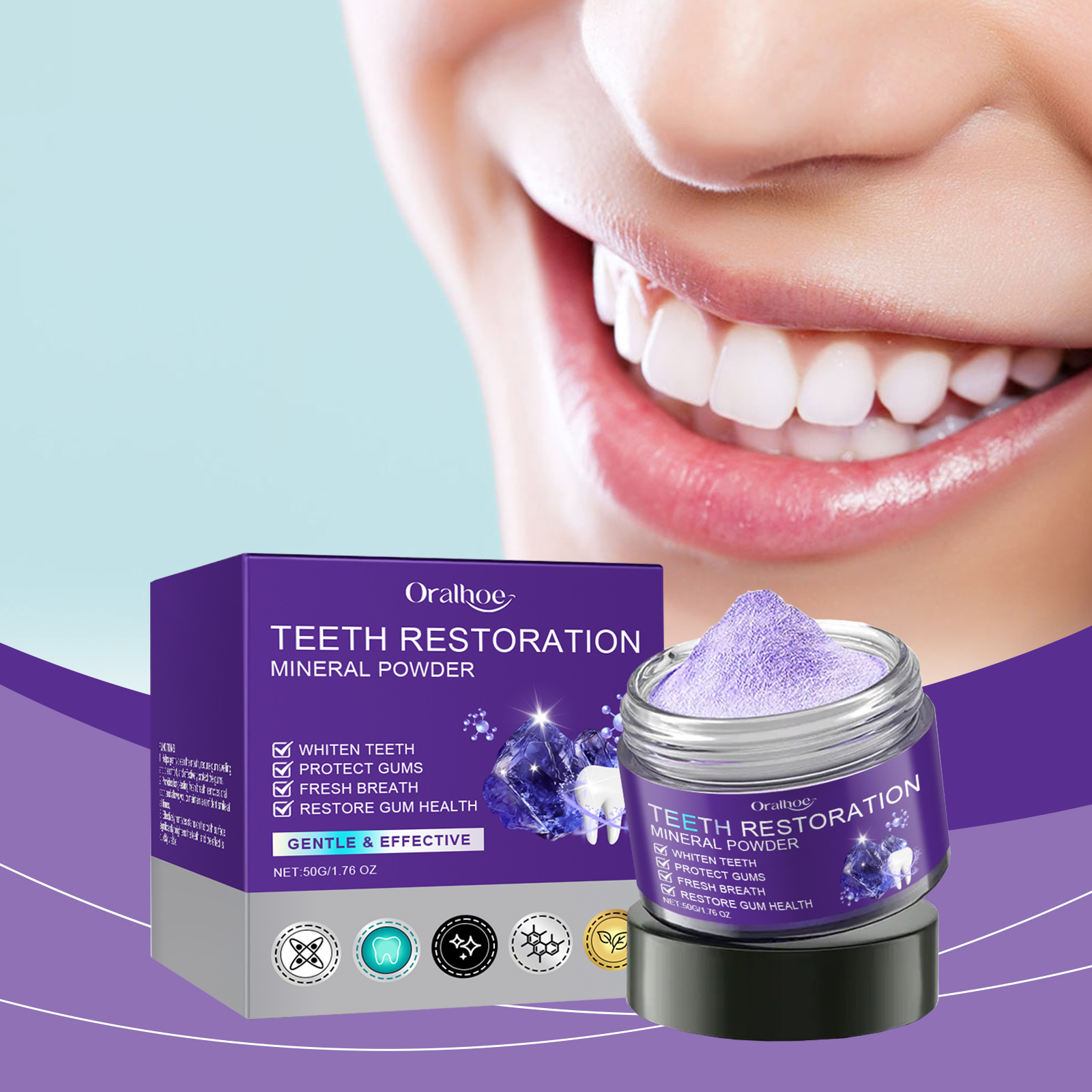 Teeth Restoration Mineral Powd - Teeth Whitening Co บทวิจารณ์และราคา