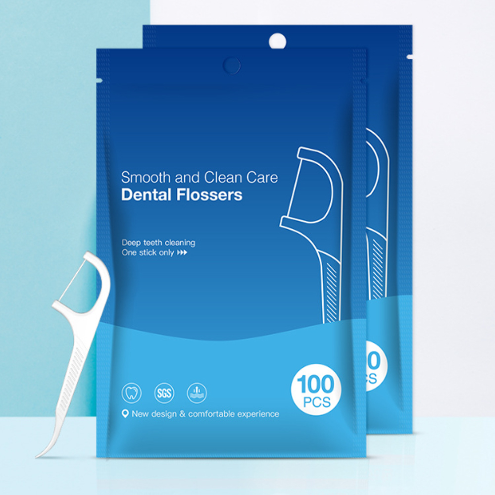 100PCS Dental Floss Dental Flo - Dental Floss Picks บทวิจารณ์และราคา