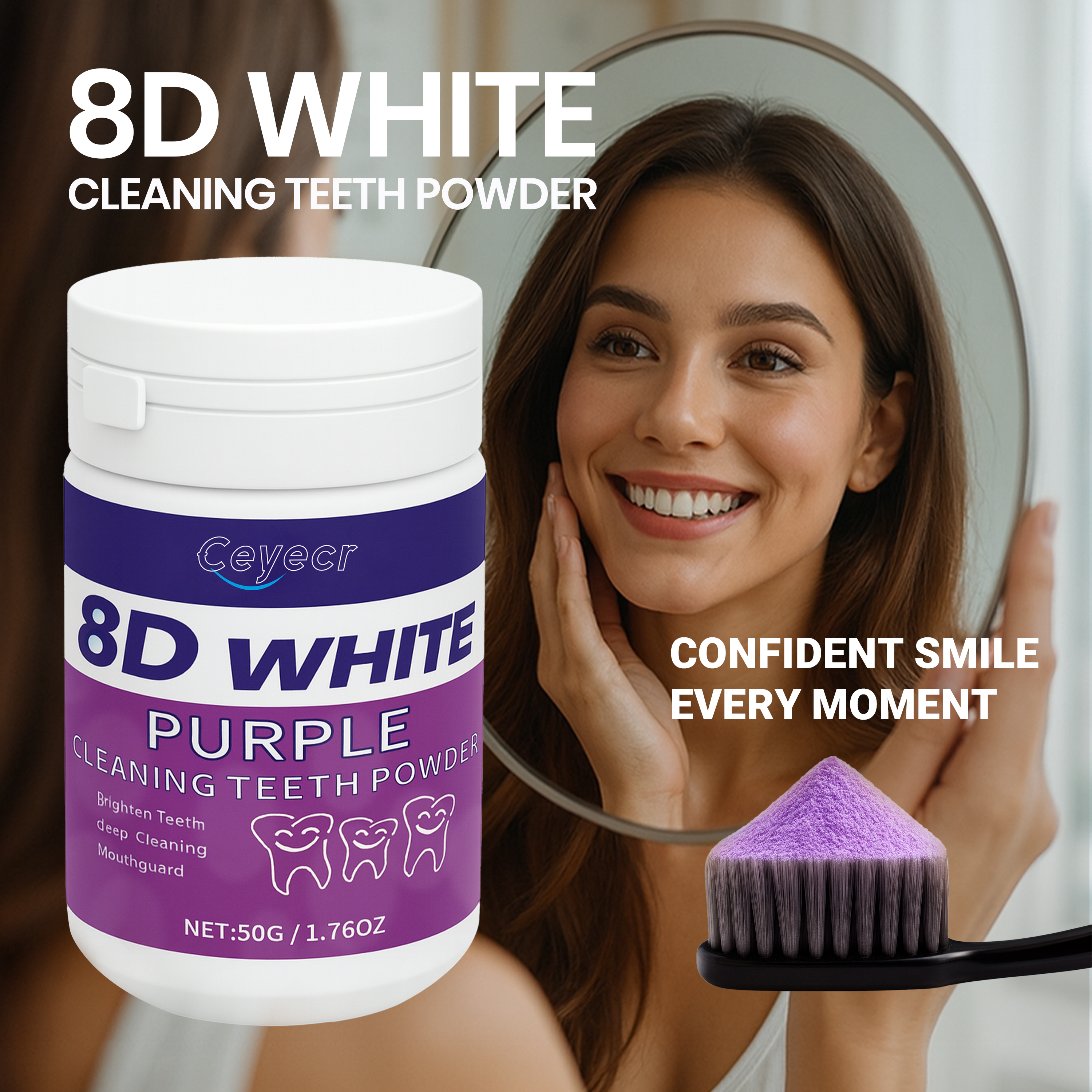 8D white Teeth Whitening Powde - Teeth Whitening Co บทวิจารณ์และราคา
