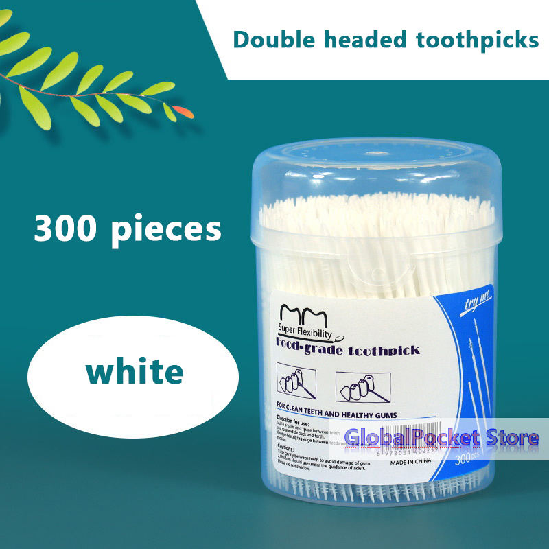 300pcs Plastic Double-head Int - Dental Floss Picks บทวิจารณ์และราคา
