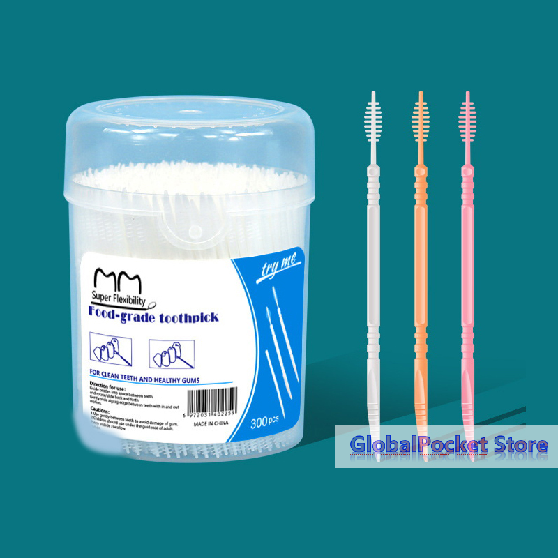 300pcs Plastic Double-head Int - Dental Floss Picks บทวิจารณ์และราคา