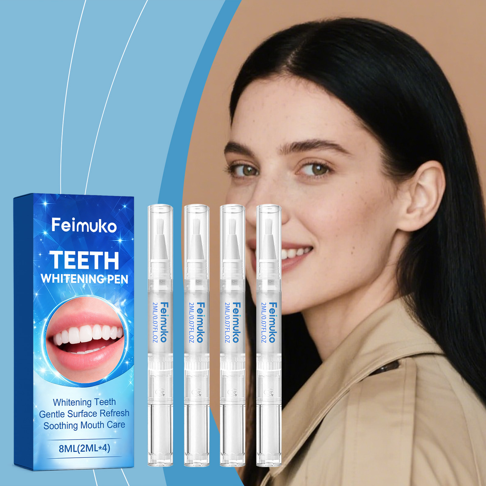 Feimuko Teeth Whitening Pen Ki - Teeth Whitening Kit At Home บทวิจารณ์และราคา