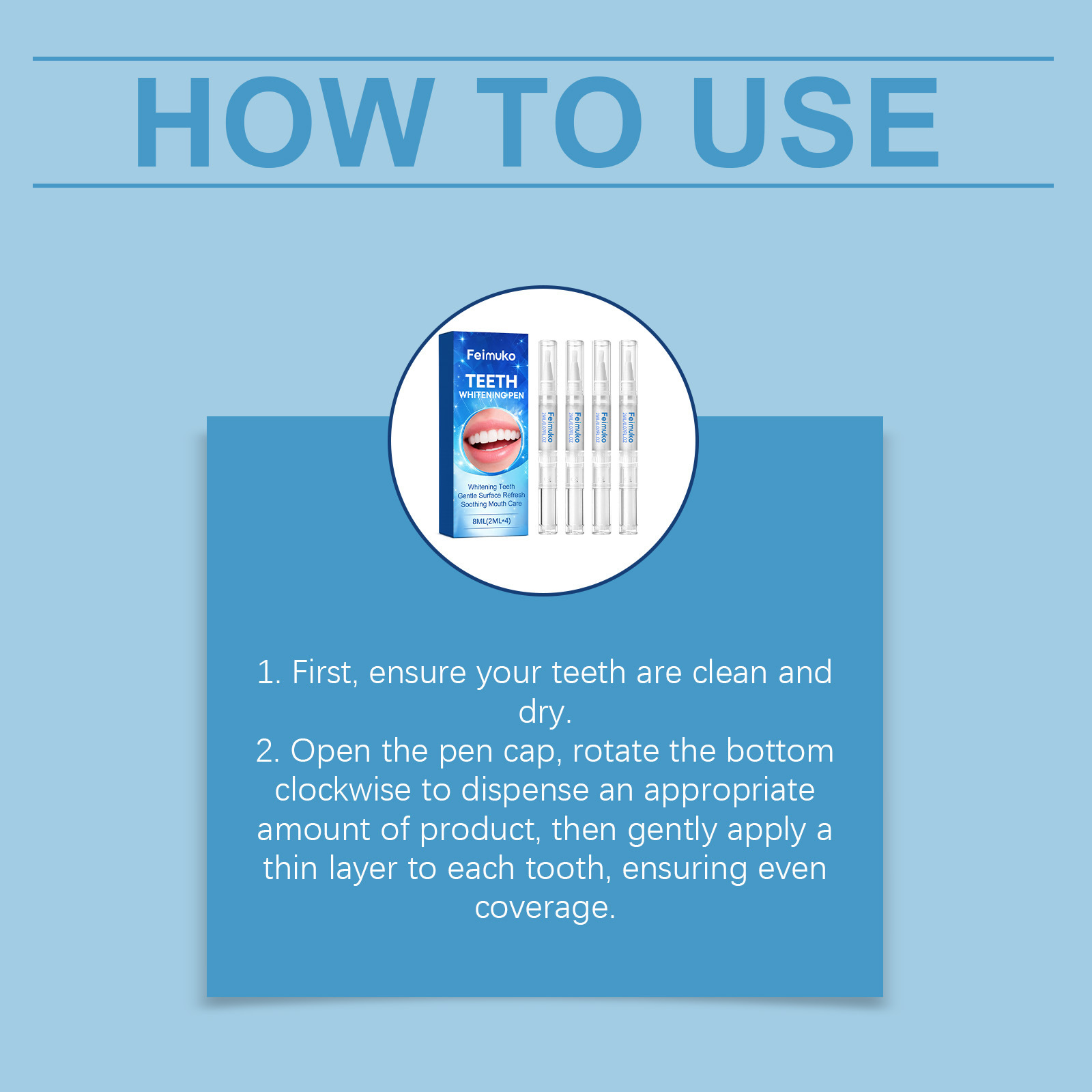 Feimuko Teeth Whitening Pen Ki - Teeth Whitening Kit At Home บทวิจารณ์และราคา