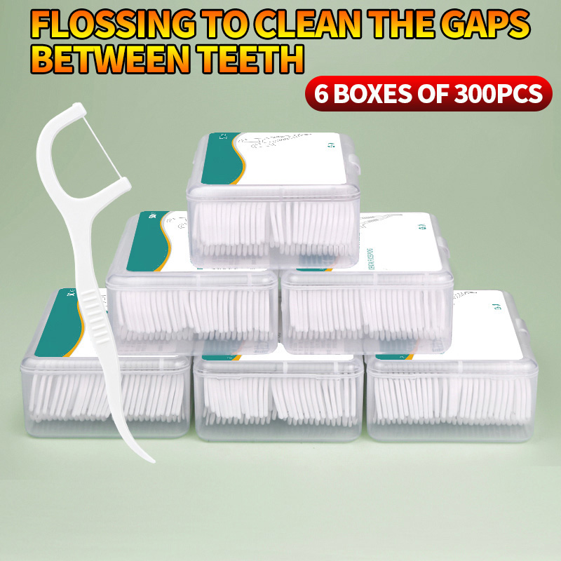 300PCS - Fine and smooth polym - Dental Floss Picks บทวิจารณ์และราคา