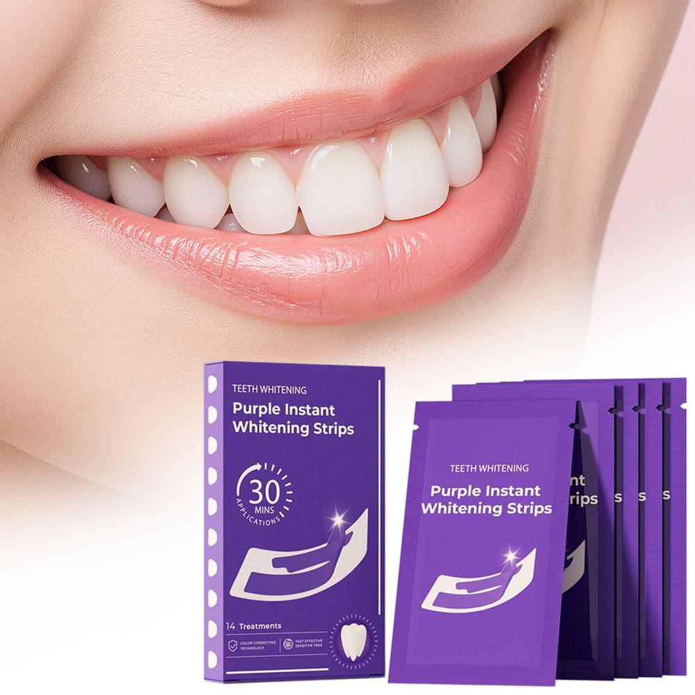 14/28/42PCS V34 Purple Teeth W - Teeth Whitening Kit At Home บทวิจารณ์และราคา