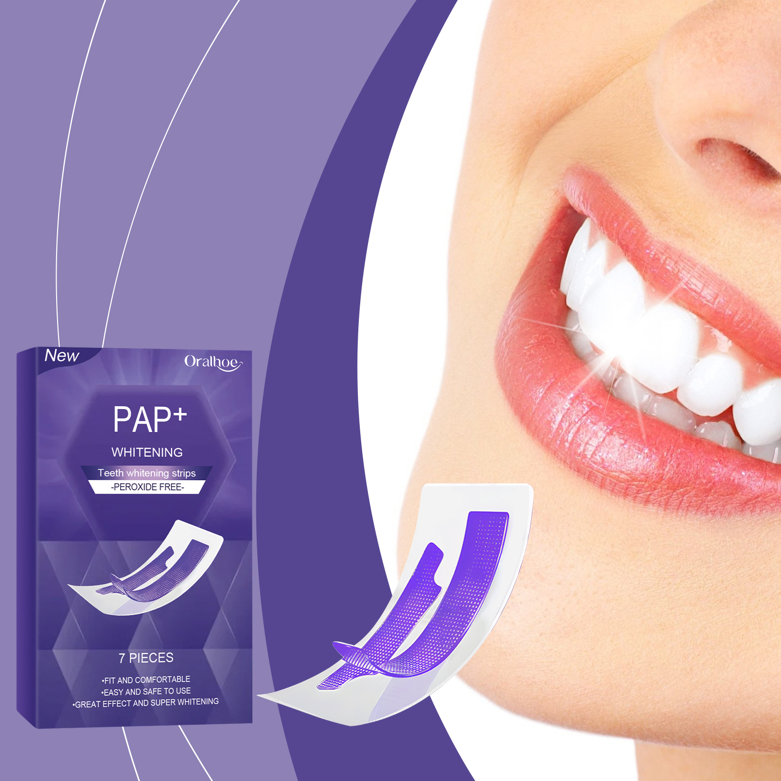 Purple Teeth Whitening Strips  - Teeth Whitening (Bleaching) บทวิจารณ์และราคา