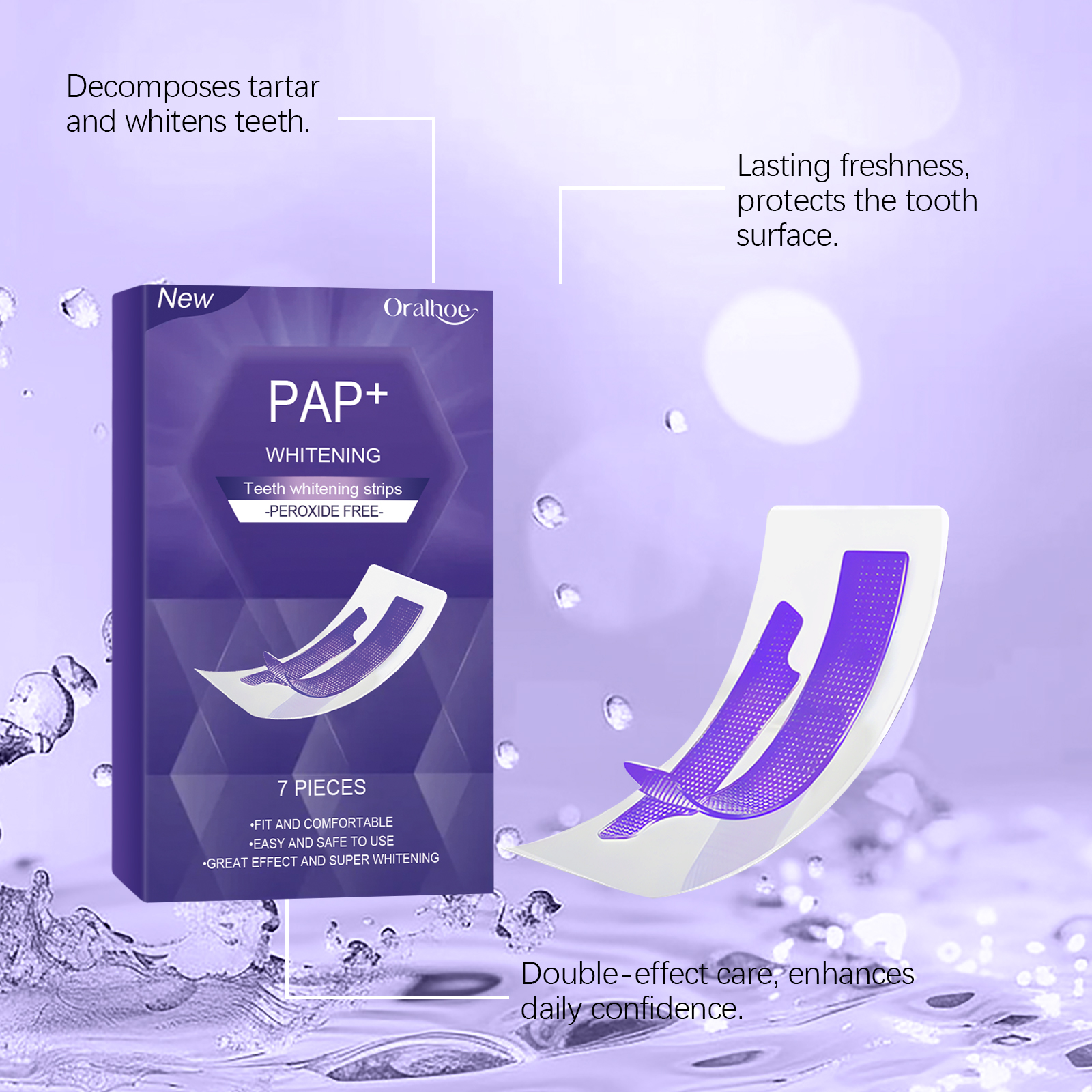 Purple Teeth Whitening Strips  - Teeth Whitening (Bleaching) บทวิจารณ์และราคา