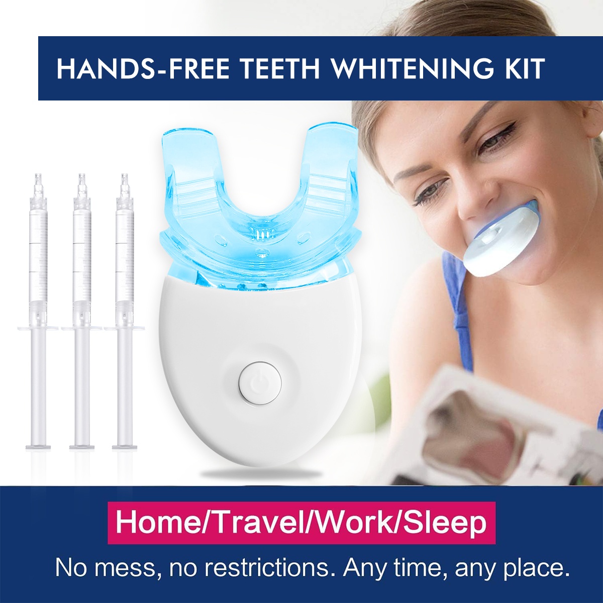 Teeth Whitening Kit - 5X LED L - Teeth Whitening Kit At Home บทวิจารณ์และราคา