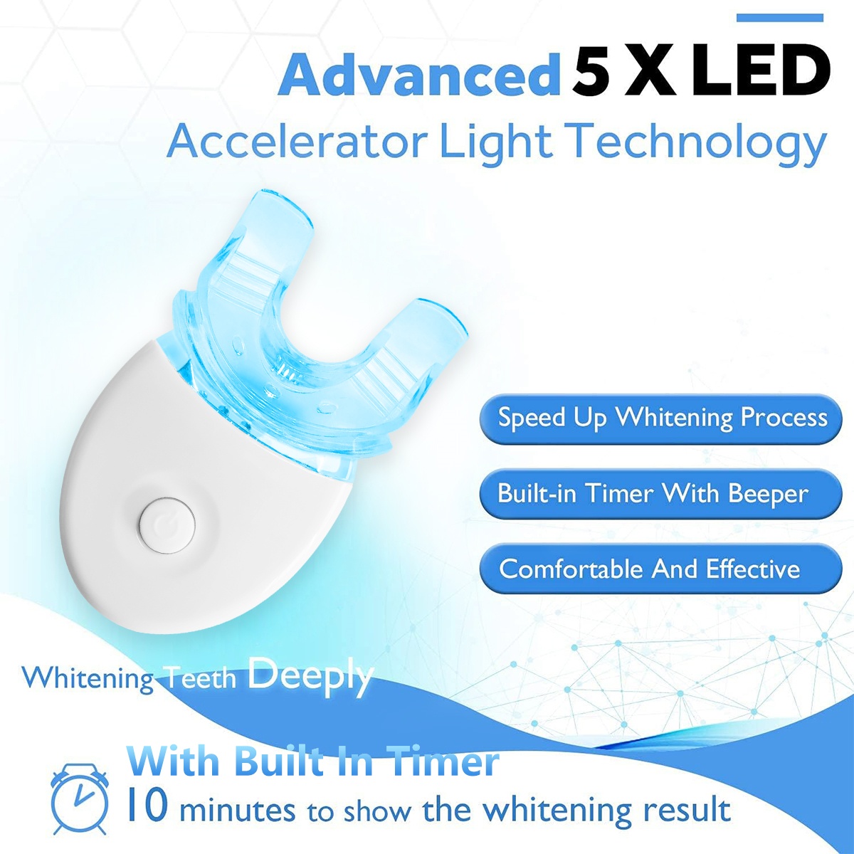 Teeth Whitening Kit - 5X LED L - Teeth Whitening Kit At Home บทวิจารณ์และราคา
