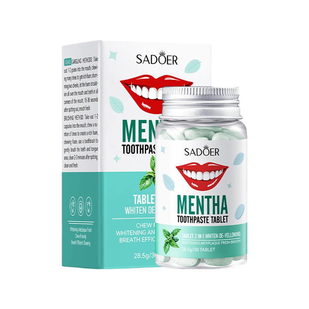 Mint Solid Toothpaste Tablets  - Teeth Whitening Co บทวิจารณ์และราคา